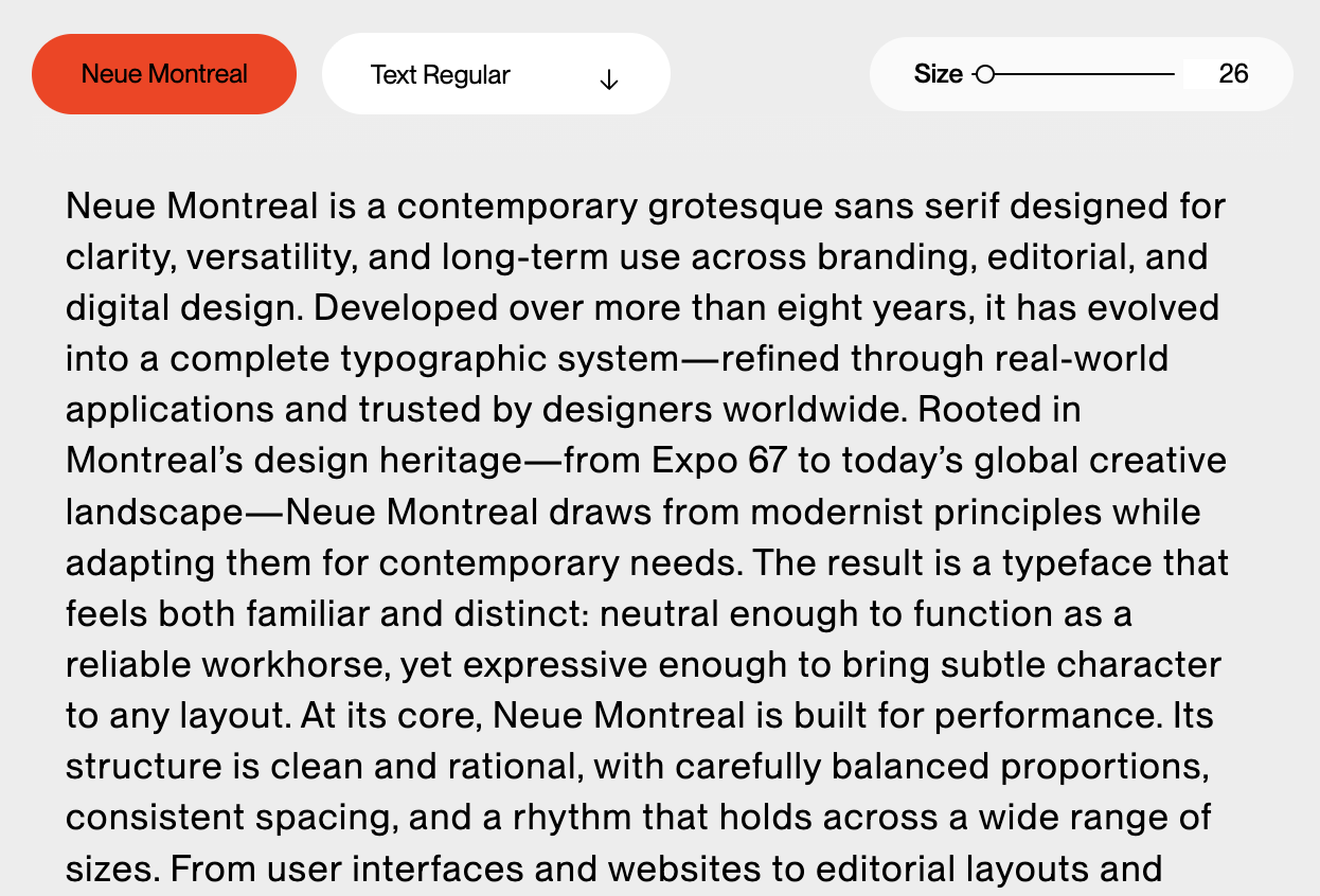 pp neue montreal font