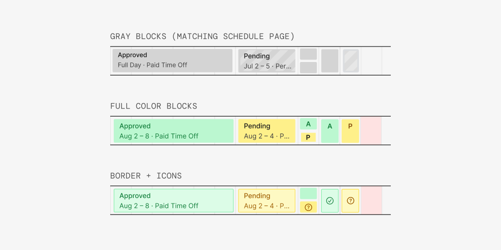 time off block exploration