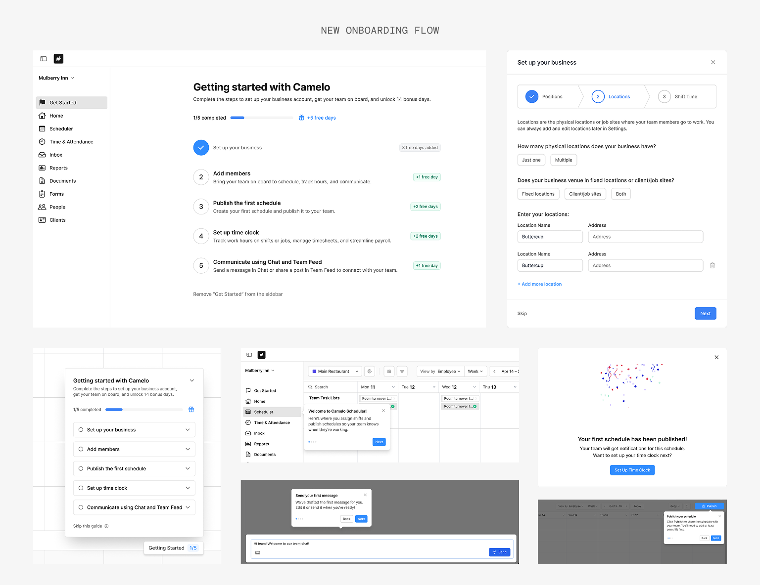 new Camelo onboarding flow